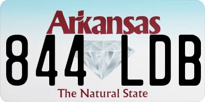 AR license plate 844LDB