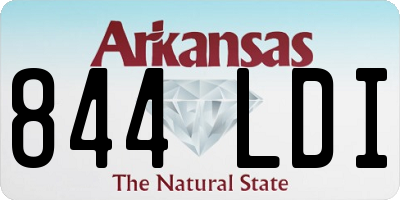 AR license plate 844LDI