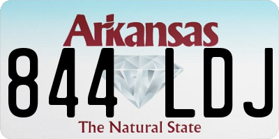 AR license plate 844LDJ