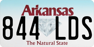 AR license plate 844LDS