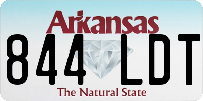 AR license plate 844LDT