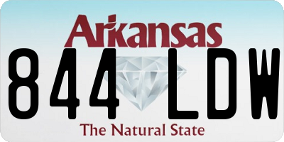 AR license plate 844LDW
