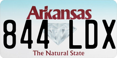 AR license plate 844LDX