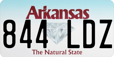 AR license plate 844LDZ