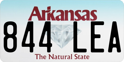 AR license plate 844LEA