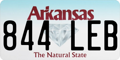 AR license plate 844LEB