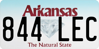 AR license plate 844LEC
