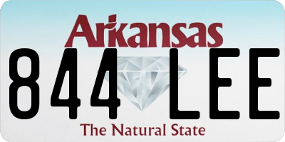 AR license plate 844LEE