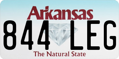 AR license plate 844LEG