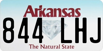 AR license plate 844LHJ