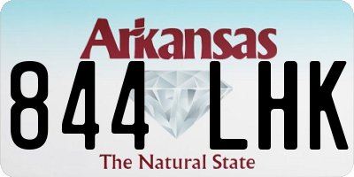 AR license plate 844LHK