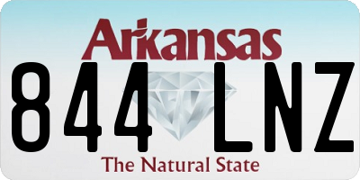 AR license plate 844LNZ