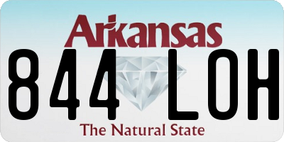 AR license plate 844LOH