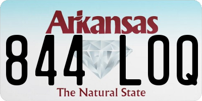 AR license plate 844LOQ