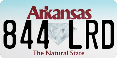AR license plate 844LRD
