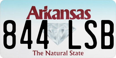 AR license plate 844LSB