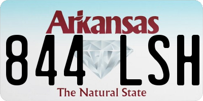 AR license plate 844LSH