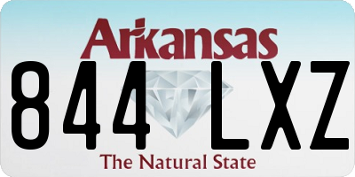 AR license plate 844LXZ