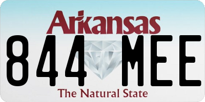 AR license plate 844MEE