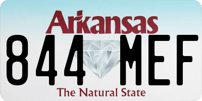 AR license plate 844MEF