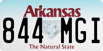 AR license plate 844MGI