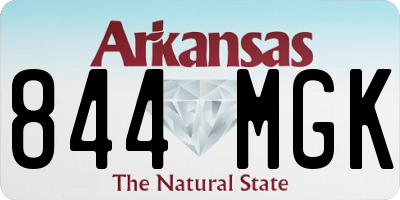AR license plate 844MGK