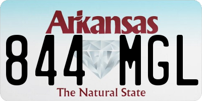 AR license plate 844MGL