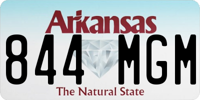 AR license plate 844MGM