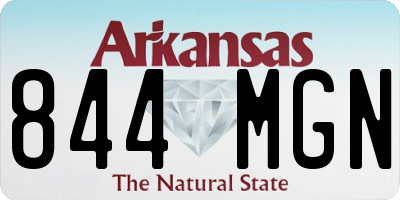 AR license plate 844MGN
