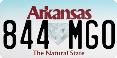AR license plate 844MGO