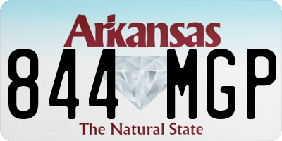 AR license plate 844MGP