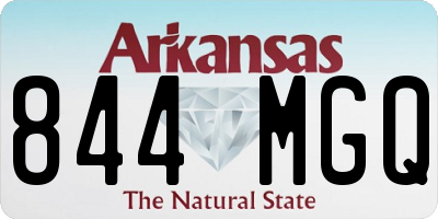 AR license plate 844MGQ