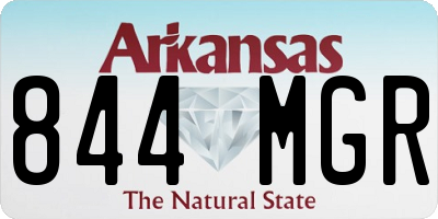 AR license plate 844MGR