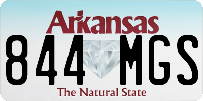 AR license plate 844MGS