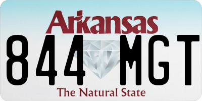 AR license plate 844MGT