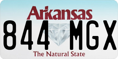 AR license plate 844MGX