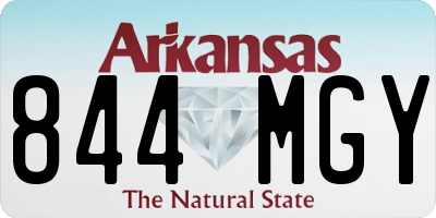 AR license plate 844MGY