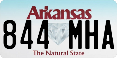 AR license plate 844MHA