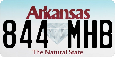 AR license plate 844MHB