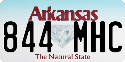 AR license plate 844MHC