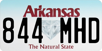 AR license plate 844MHD