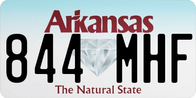 AR license plate 844MHF