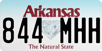 AR license plate 844MHH
