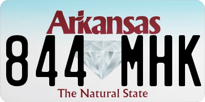 AR license plate 844MHK