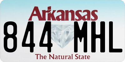 AR license plate 844MHL