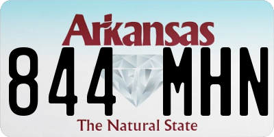 AR license plate 844MHN