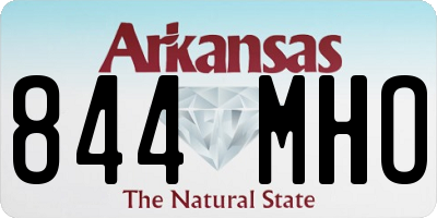 AR license plate 844MHO
