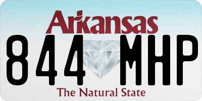 AR license plate 844MHP