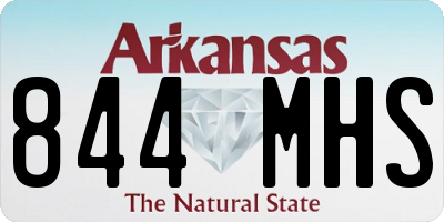 AR license plate 844MHS