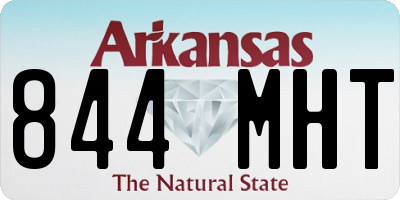 AR license plate 844MHT
